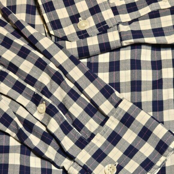 Bonobos Slim Fit Blue & White Checkered Button-Down Shirt Size Medium - Picture 10 of 16